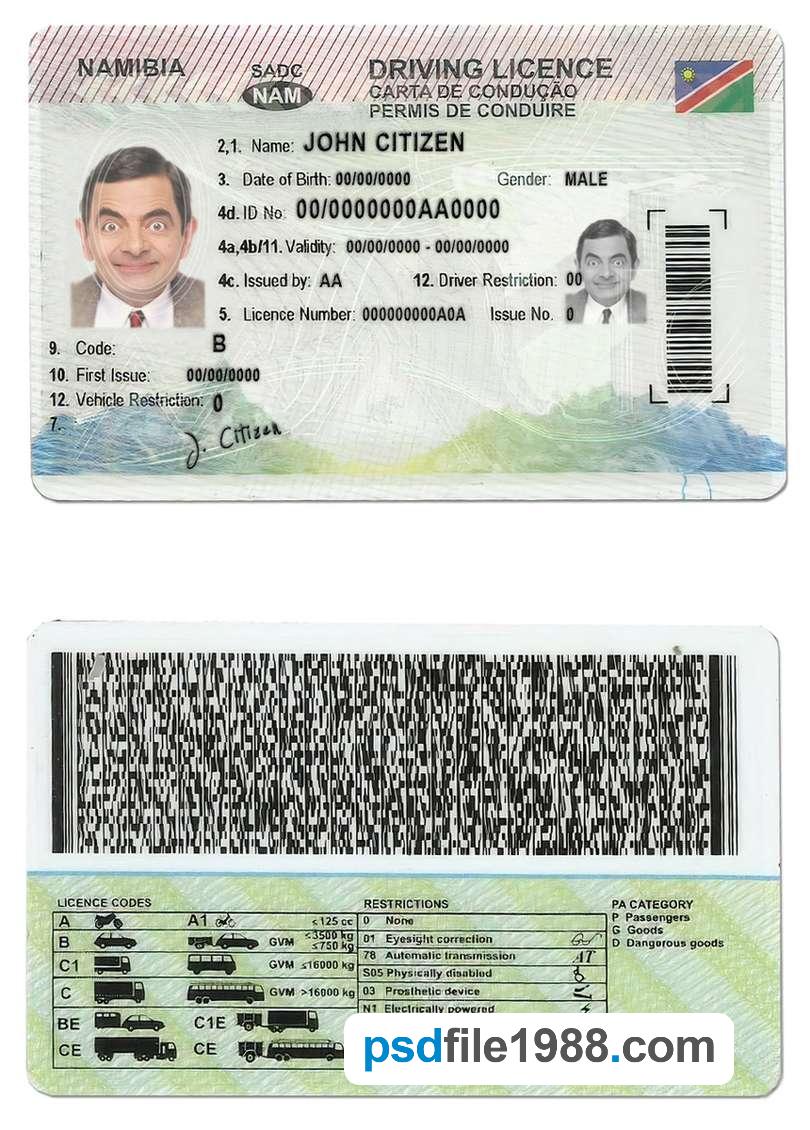 Namibia Driving License
